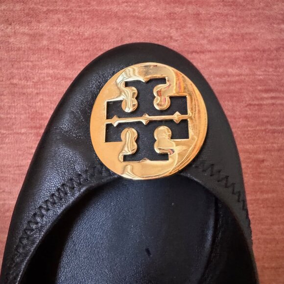 Tory Burch Minnie Black Flats - Foldable Size 9.5 - Picture 4 of 5